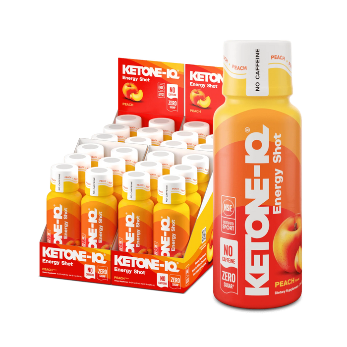 Ketone-IQ Energy Shot Caffeine Free - Peach - Health As It Ought to Be
