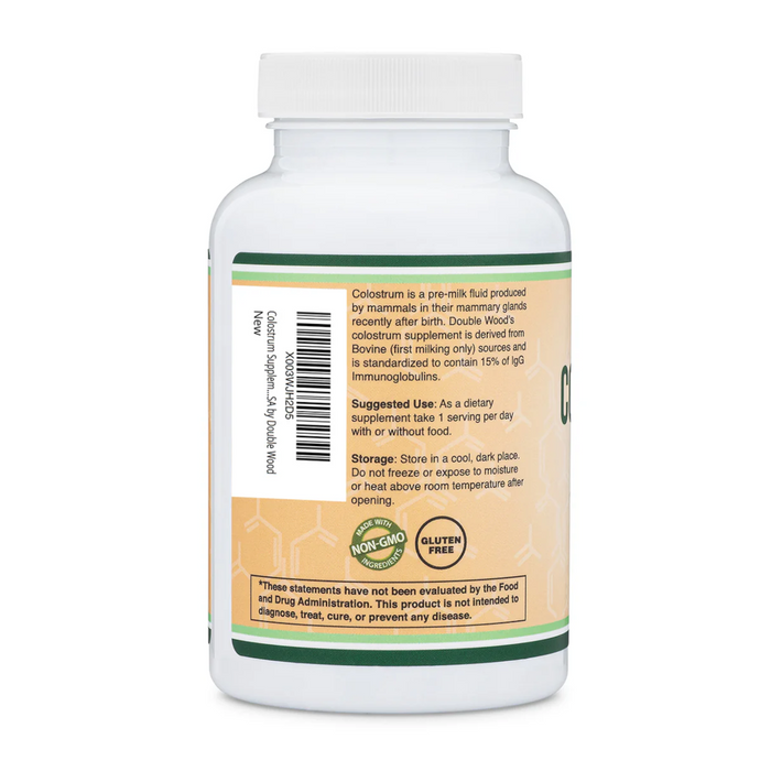 Double Wood Supplements Colostrum - 120 Capsules - Health As It Ought to Be