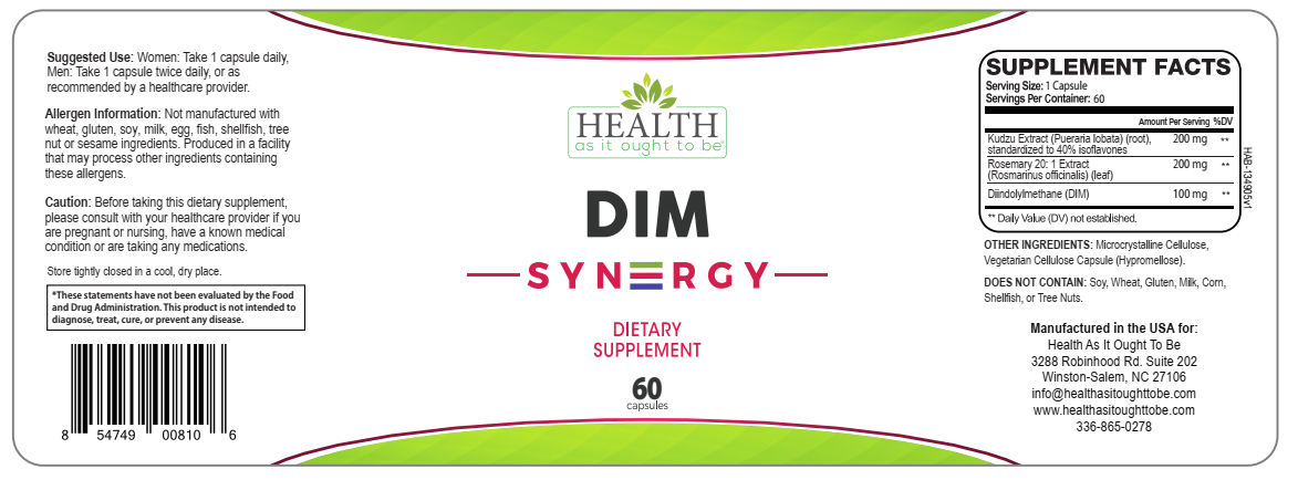 HAIOTB Estrogen Control 500mg - 60 capsules (soon changing to DIM Syn3rgy)