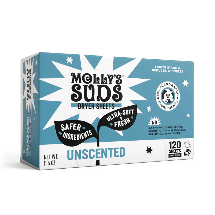 Molly's Suds Dryer Sheets Unscented - PATIENT ONLY - Health As It Ought to Be