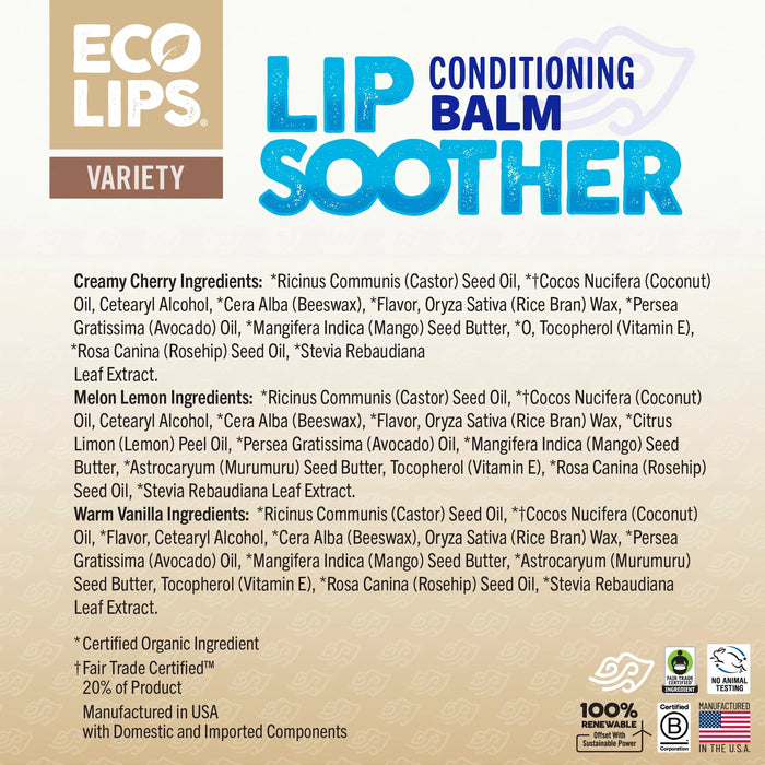 Eco Lips Conditioning Lip Soother Balm Creamy Cherry PATIENT ONLY - Health As It Ought to Be