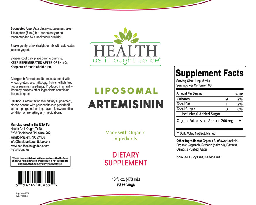 HAIOTB Liposomal Artemisinin - 16 oz.
