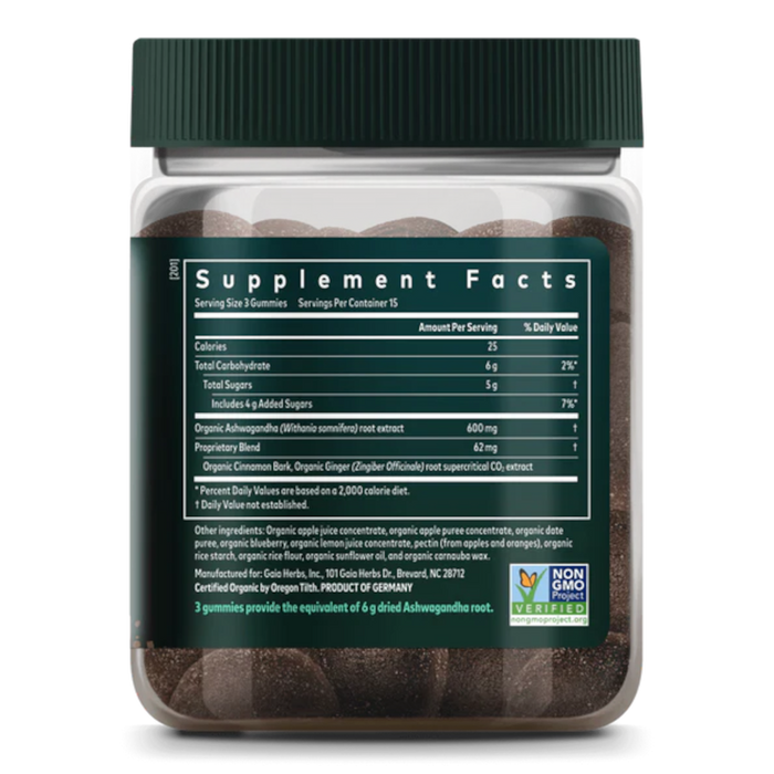 Gaia Herbs Ashwagandha Gummies (Apple Cinnamon) - 45 Count