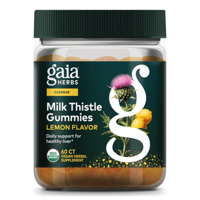 Gaia Herbs Milk Thistle Gummies (Lemon flavor) - 60 Count