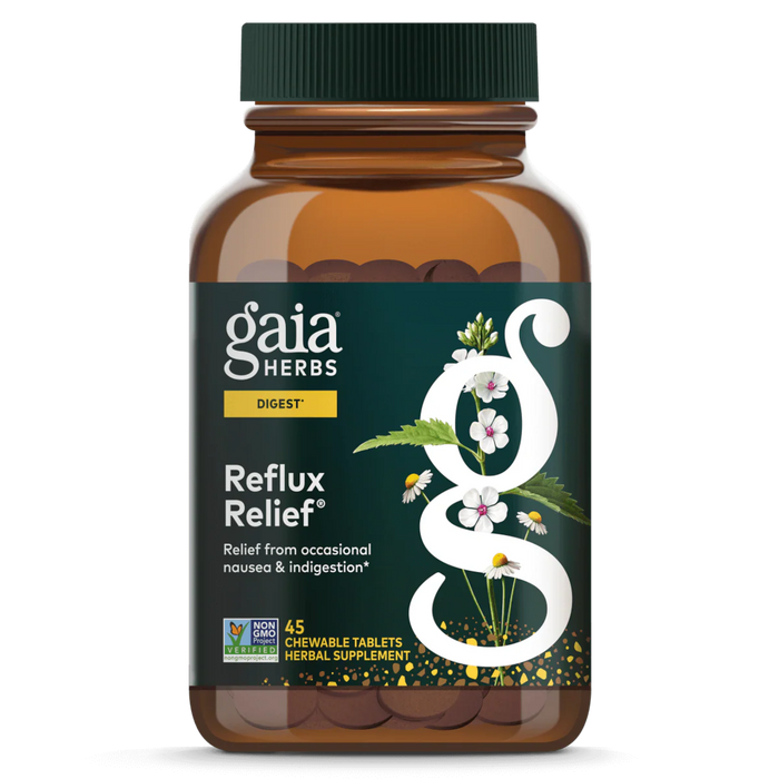 Gaia Herbs Reflux Relief®- 45 Chewable Tablets