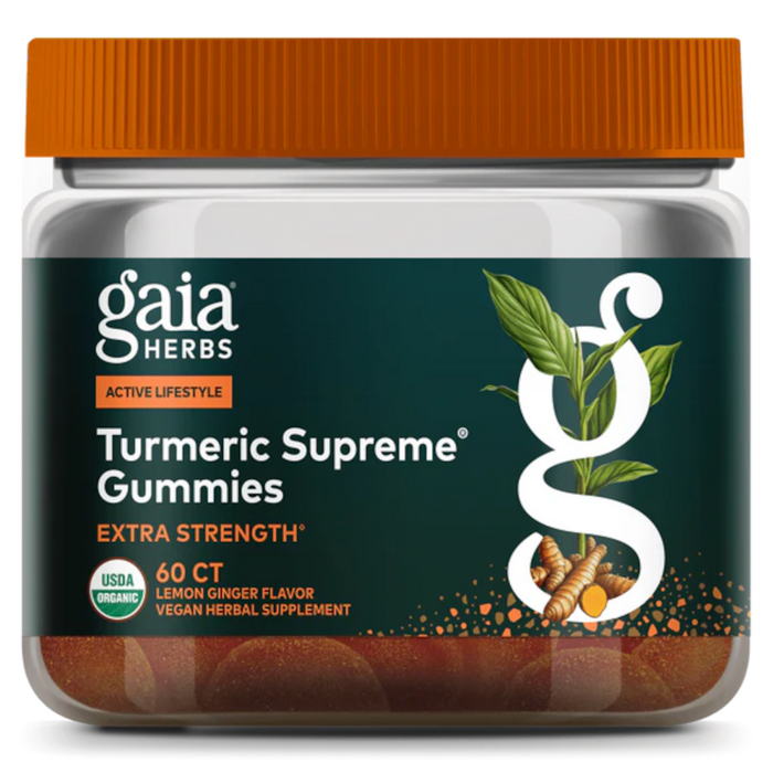 Gaia Herbs Turmeric Supreme Gummies (Lemon Ginger) - 60 Count