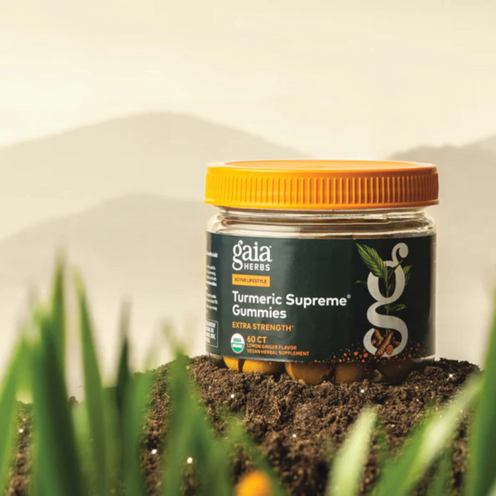 Gaia Herbs Turmeric Supreme Gummies (Lemon Ginger) - 60 Count