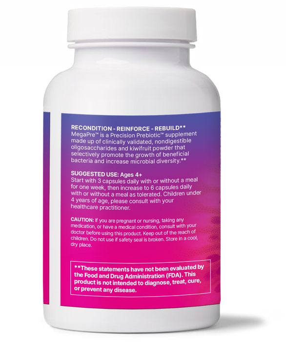 Microbiome Labs Megapre Prebiotic - 180 Capsules TEMPORARY BEING DISCONTINUED SOON - Health As It Ought to Be