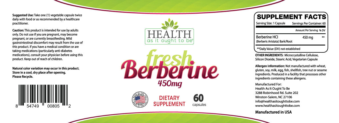 HAIOTB Berberine 450 mg - 60 Capsules