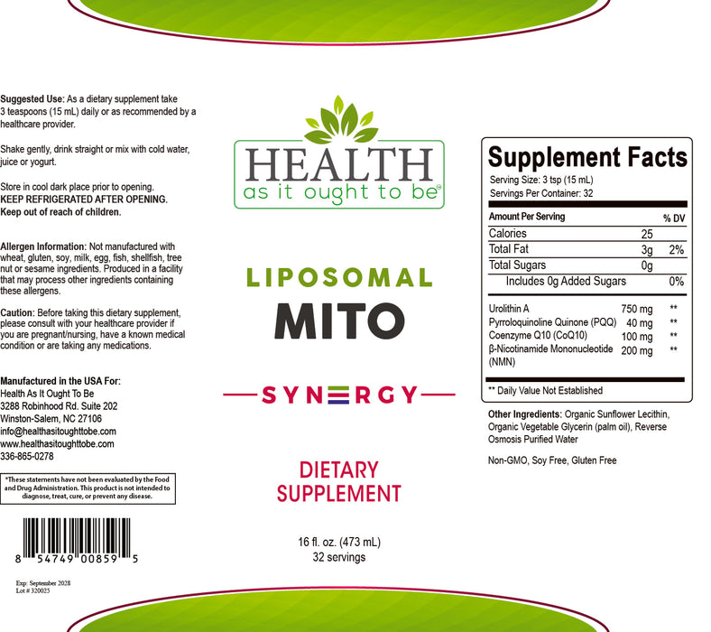 HAIOTB Liposomal Mito Syn3rgy - 16 oz.