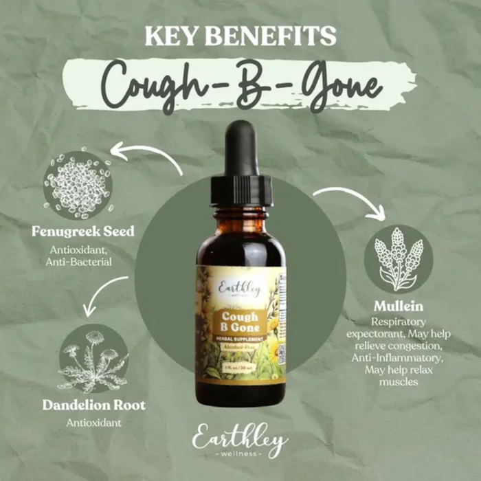 Earthley Cough B Gone Alcohol Free - 1 fl oz.