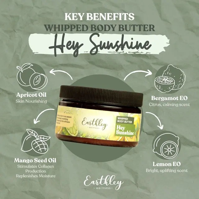 Earthley Whipped Body Butter Hey Sunshine - 4 oz.