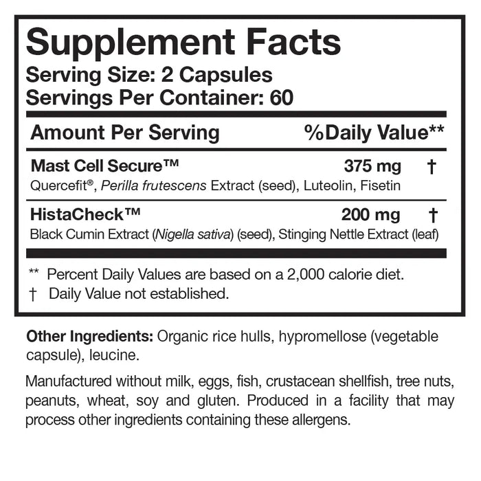 Researched Nutritionals Histaquel - 120 Capsules - Health As It Ought to Be