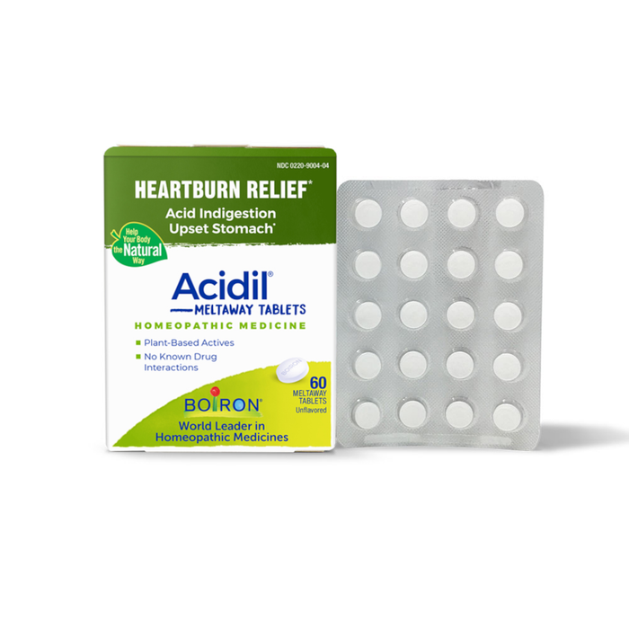 Boiron Acidil® Heartburn Relief - 60 Meltaway Tablets - Health As It Ought to Be