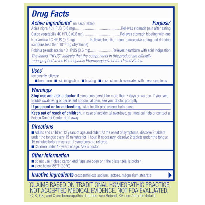 Boiron Acidil® Heartburn Relief - 60 Meltaway Tablets - Health As It Ought to Be