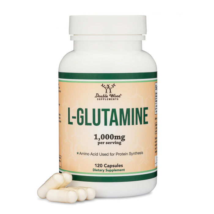 Double Wood Supplements L-Glutamine 1000 mg - 120 Capsules - Health As It Ought to Be