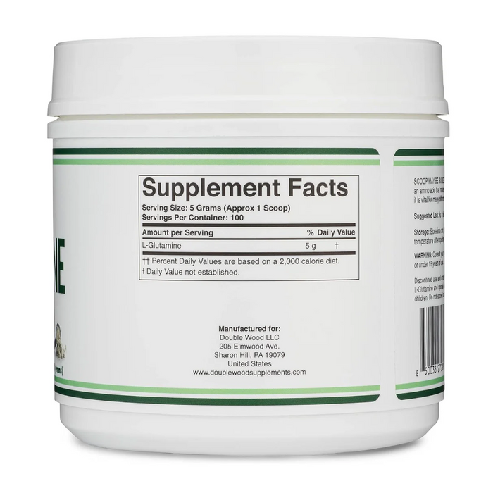 Double Wood Supplements L-Glutamine 500 mg Powder - Health As It Ought to Be