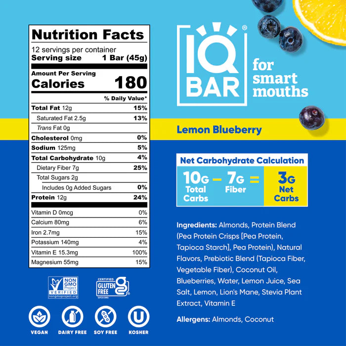 IQBar Lemon Blueberry PATIENT ONLY - Health As It Ought to Be