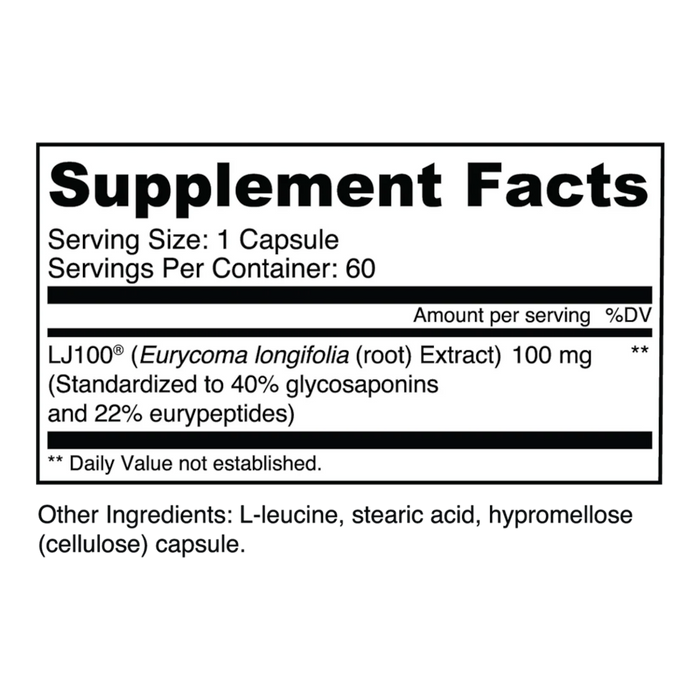 Transparent Labs LJ100 Tongkat Ali - 60 Capsules