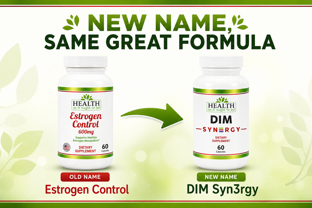 HAIOTB Estrogen Control 500mg - 60 capsules (soon changing to DIM Syn3rgy)