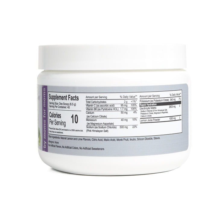 Momsanity Electrolytes - Natural Lemon-Lime Flavor - 40 servings - Health As It Ought to Be