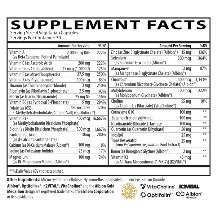 Neurobiologix Longevity Multi - 120 Capsules