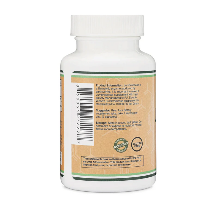 Double Wood Supplements Lumbrokinase - 120 Capsules - Health As It Ought to Be