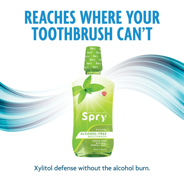 Xlear Spry Alcohol-Free Herbal Mint Mouthwash - 16 fl oz.