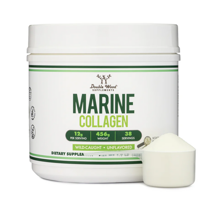 Double Wood Supplements Marine Collagen, Wild Caught Unflavored - 1 lb