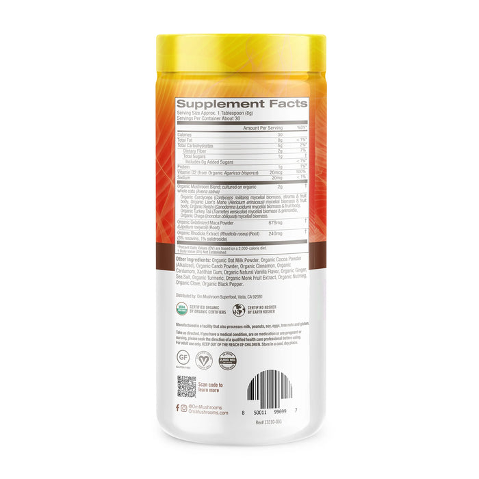 Om Mushrooms Morning Energy Blend 240g - 8.47 oz 30 servings PATIENT ONLY - Health As It Ought to Be