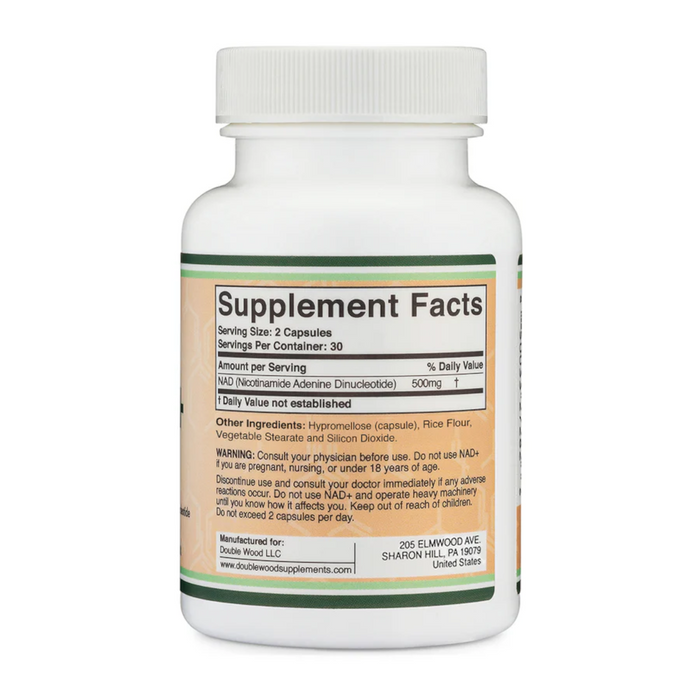 Double Wood Supplements NAD+ 500 mg - 60 Capsules