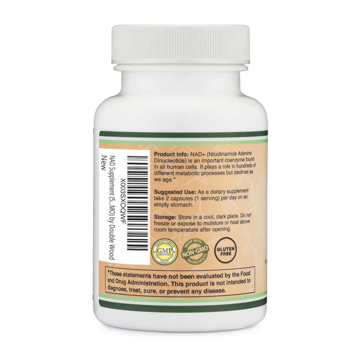 Double Wood Supplements NAD+ 500 mg - 60 Capsules