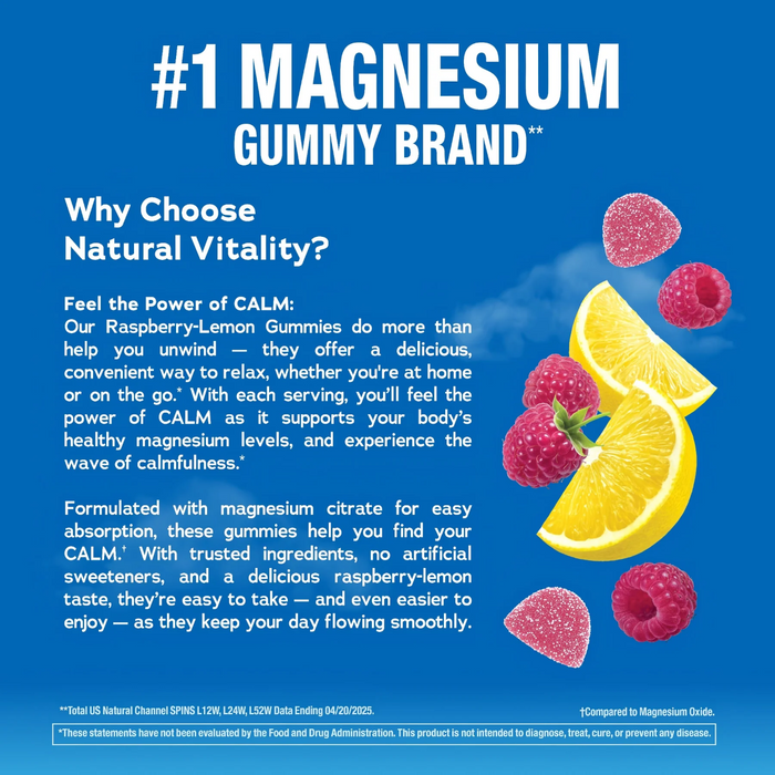 Natural Vitality Natural Calm Gummies - 120 Gummies