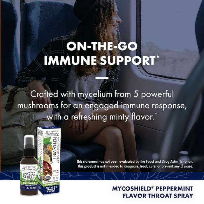 Host Defense Mushrooms MycoShield Spray Peppermint - 2 oz. - Health As It Ought to Be