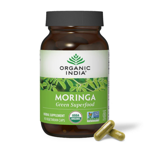 Organic India Moringa - 90 Veg Capsules - Health As It Ought to Be