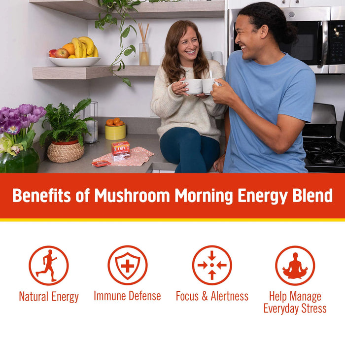 Om Mushrooms Morning Energy Blend 240g - 8.47 oz 30 servings PATIENT ONLY - Health As It Ought to Be