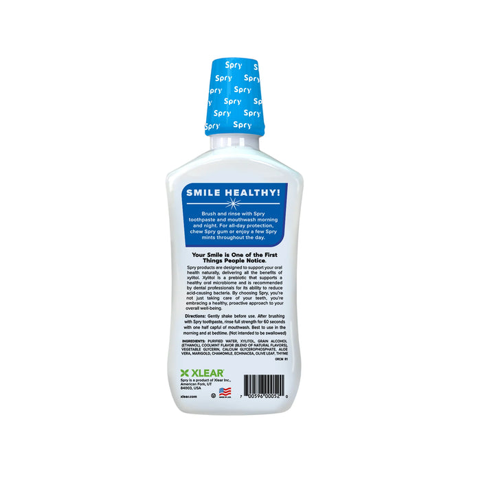 Xlear Spry Low Alcohol Coolmint Xylitol Oral Rinse Mouthwash - 16 fl.