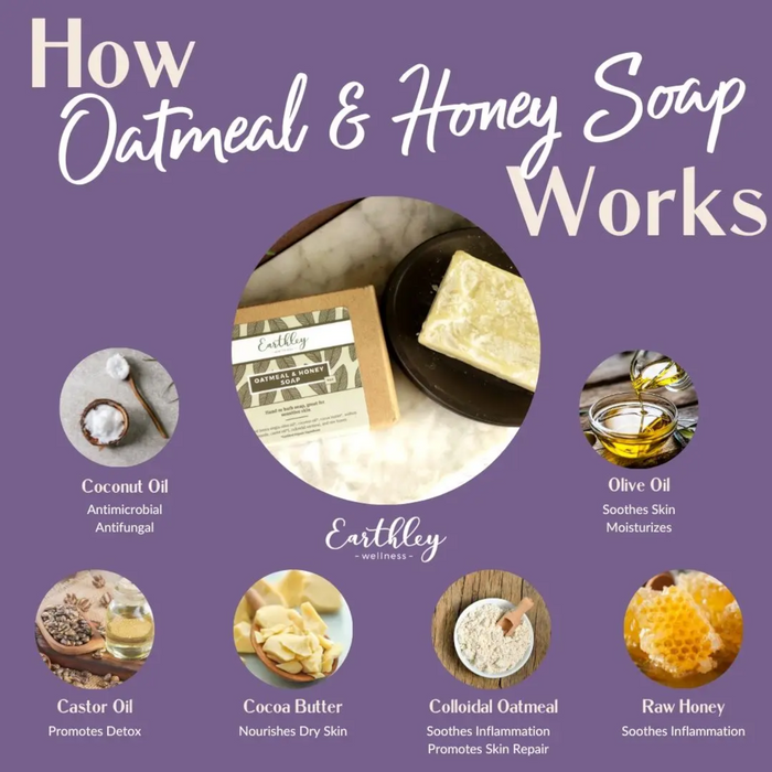 Earthley Oatmeal and Honey Soap - 4 oz.