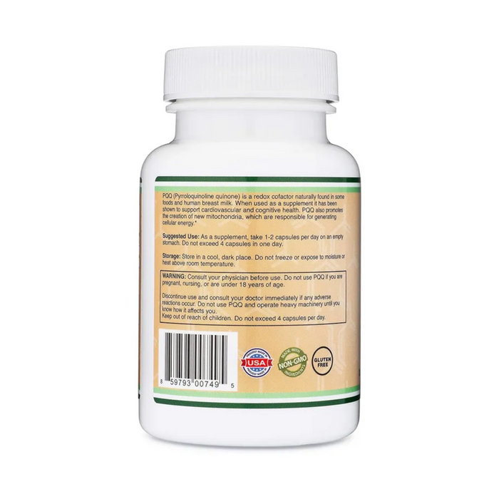 Double Wood PQQ 20mg - 60 Capsules - Health As It Ought to Be