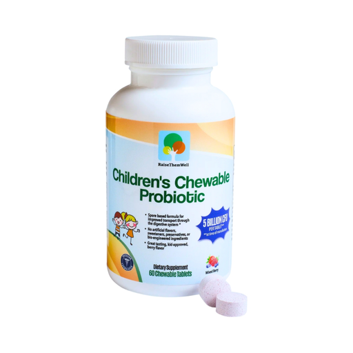 Raise Them Well Children's Chewable Probiotic: Support Immune and Digestive Health Naturally 60 Chewable Tablets - Health As It Ought to Be