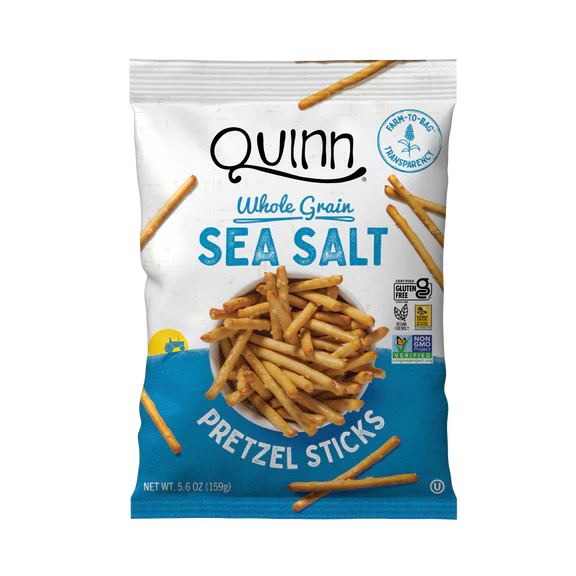Quinn Whole Grain Sea Salt Pretzel Sticks, Gluten Free PATIENT ONLY - Health As It Ought to Be