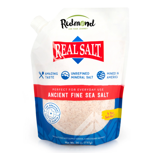 Redmond Real Salt Fine Sea Salt Bag - 26 oz. - Health As It Ought to Be