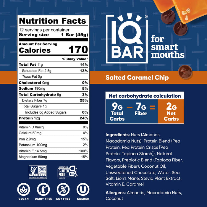 IQ Bar Salted Caramel Chip SEASONAL PATIENT ONLY - Health As It Ought to Be