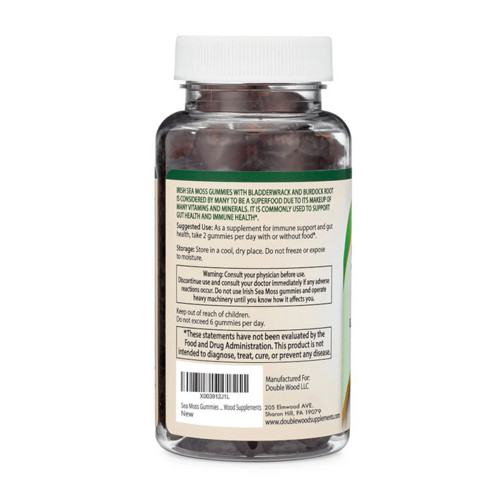 Double Wood Supplements Irish Sea Moss Gummies - 60 Gummies - Health As It Ought to Be