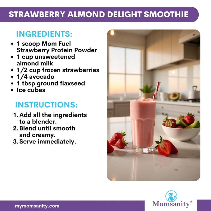 Momsanity Mom Fuel Protein Powder LIMTED EDITION STRAWBERRY - Health As It Ought to Be