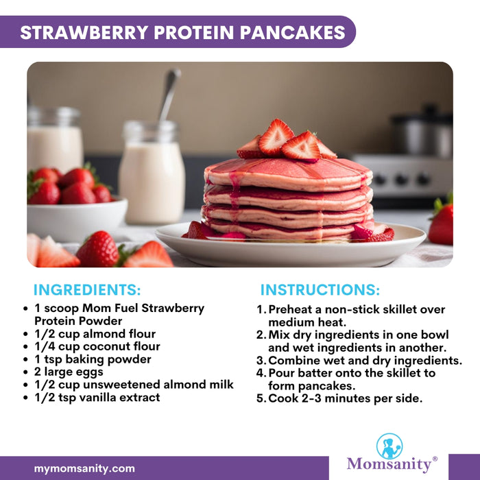 Momsanity Mom Fuel Protein Powder LIMTED EDITION STRAWBERRY - Health As It Ought to Be