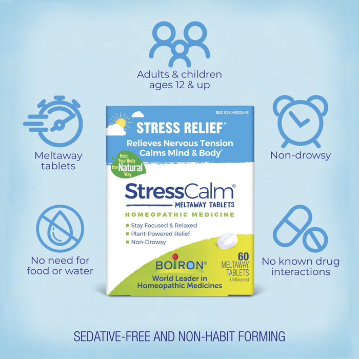 Boiron StressCalm Homeopathics - 60 Tablets