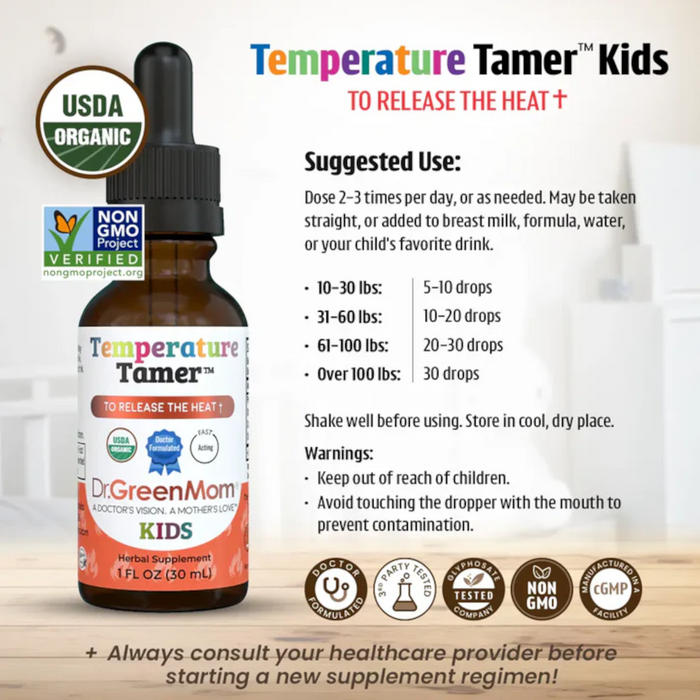 Dr. Green Mom Kids Temperature Tamer - 1 oz. - Health As It Ought to Be