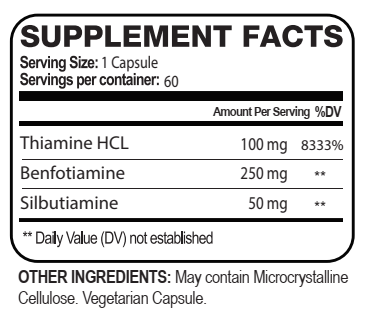 HAIOTB Thiamine Syn3rgy (Thiamine, Benfotiamine, Silbutiamine) - 60 Capsules - Health As It Ought to Be