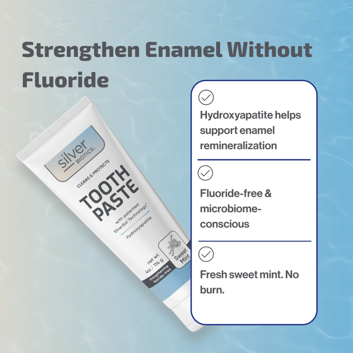 Silver Biotics Tooth Paste w/ Silver and Hydroxyapatite, Sweet Mint - 4 oz.